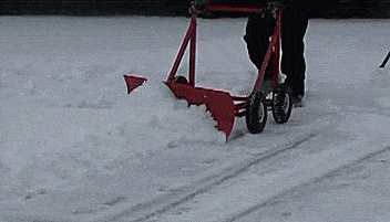Snow Bully Wheeled Snow Pusher - Manual Snow Plow