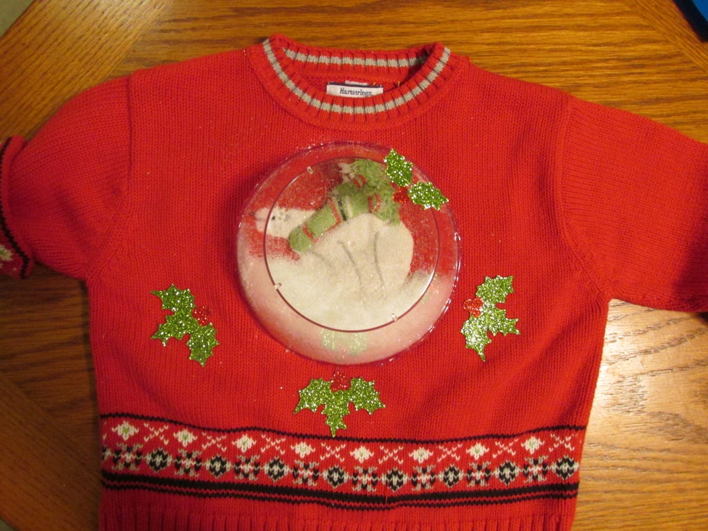 diy ugly christmas sweater snow globe