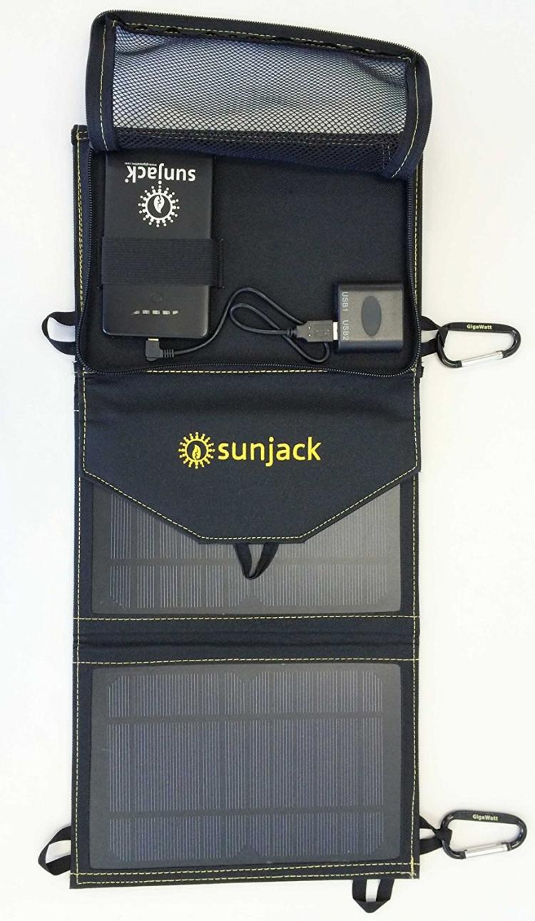The SunJack Solar Charger - Power Your USB Devices Outdoors