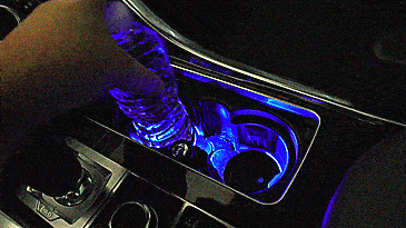 Solar Powered LED Car Cup Holder Lights - Light-up cup holders for your car