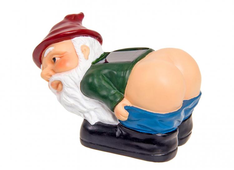 Solar Powered Light-up Mooning Gnome - Solar Mooning Gnome