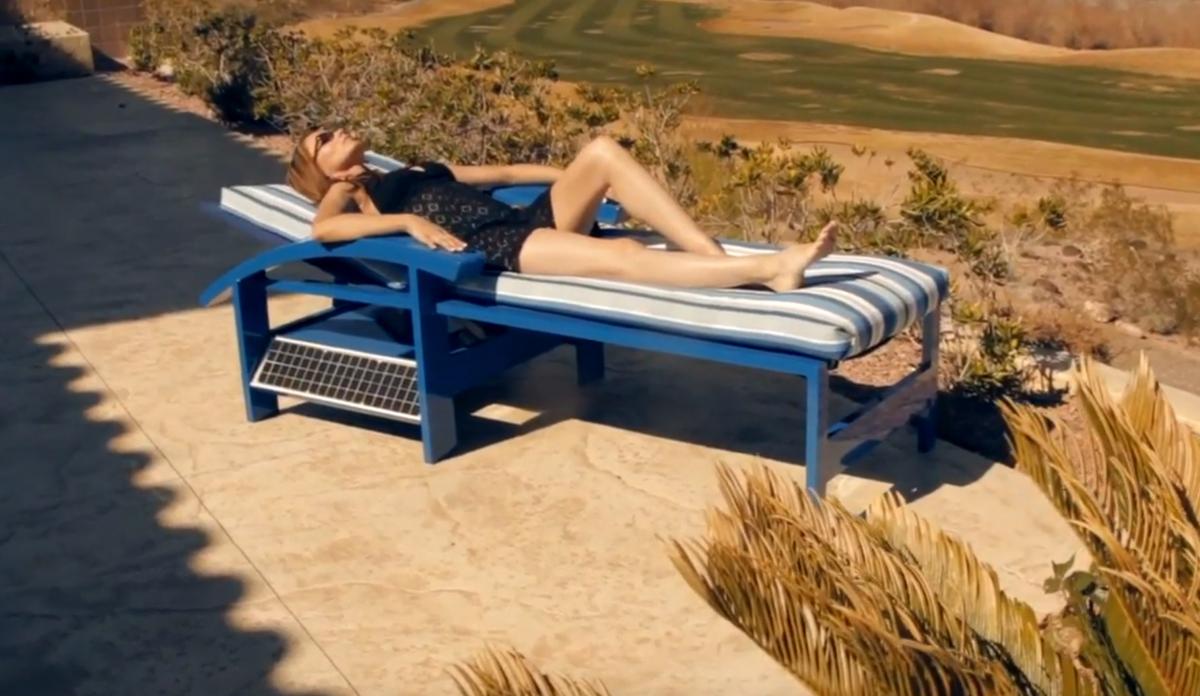 Ultimate Lounge Chair - Solar Powered Smart Lounger with built-in speakers, misters, and charger