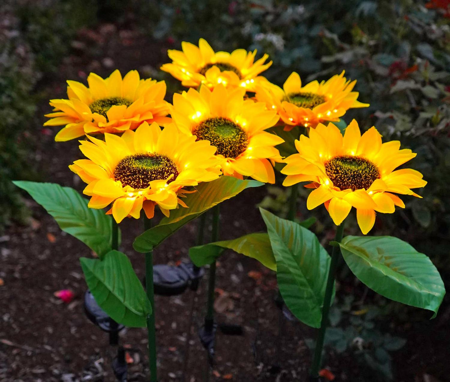 Solar Powered Sunflower Lights