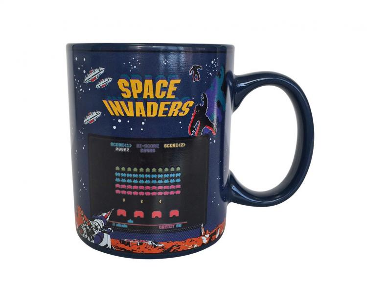 Retro Arcade Space Invaders Mug - Heat Changing Space Invaders Mug Turns on screen with hot liquid
