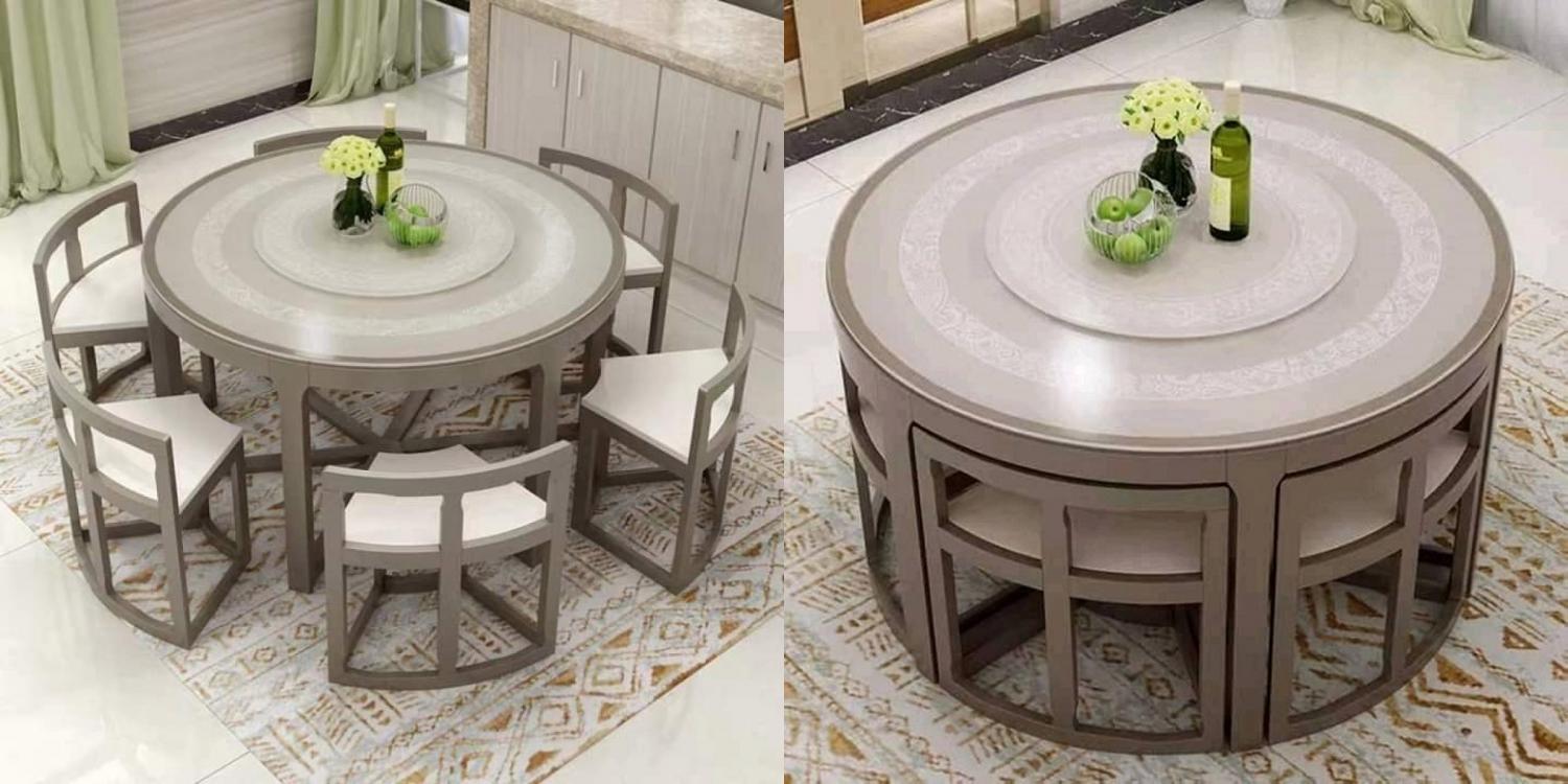 round space saving dining set