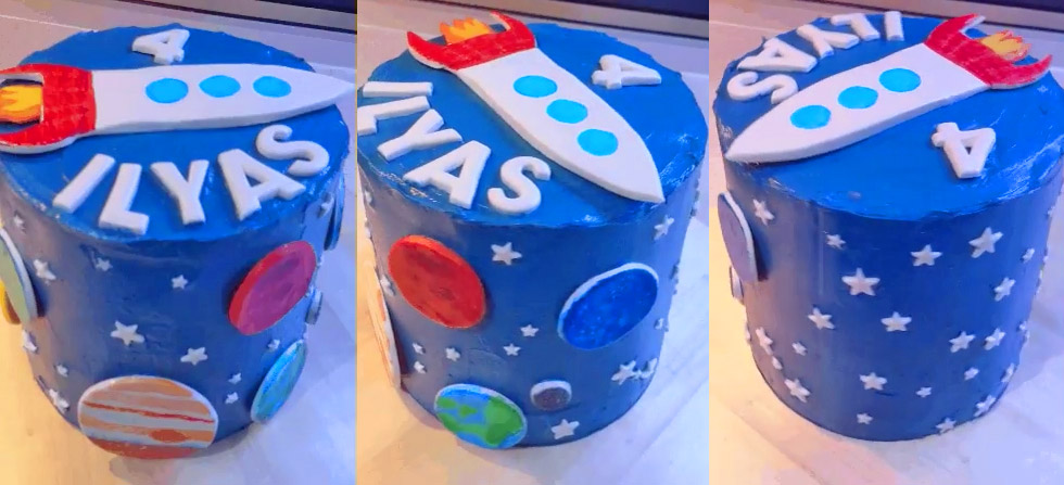 Space-Themed Cake Reveals an Entire Galaxy Once Sliced Into