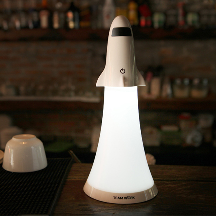 Spaceship Rocket Desk Lamp and Flashlight - Rocket lamp that doubles as a flashlight