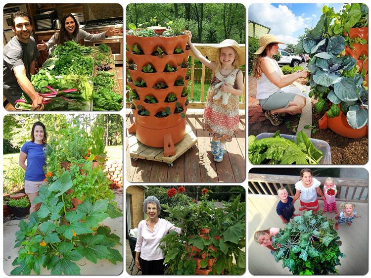 Garden Tower - Rotating Garden grows 50 plants in 4 square feet - apartment garden - no yard garden