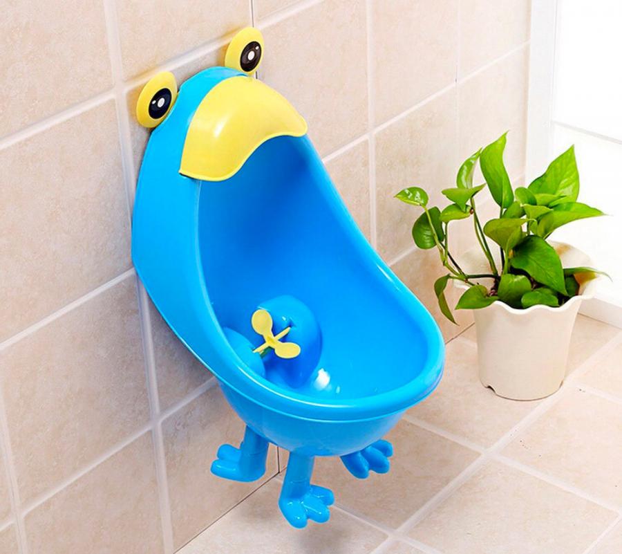 Spinning Toy Funny Training Urinal - Frog shaped whirling spinner kids training urinal