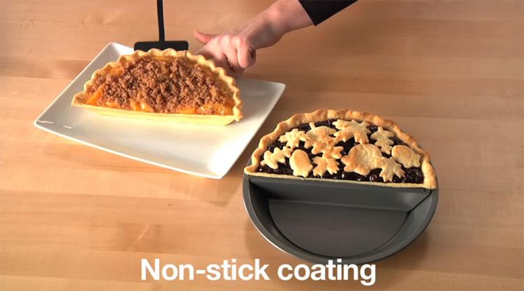 Split Pie Pan - Split Decision Pie Pan - Unique Pie pan lets you make two different pie flavors at once