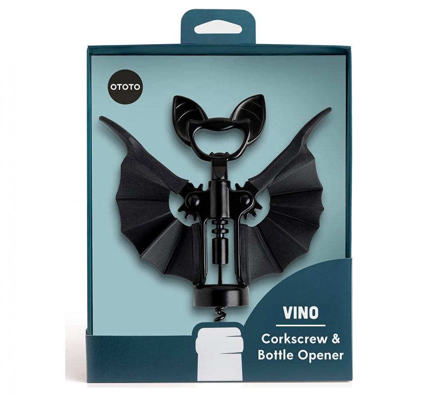 Spooky Bat Wine Opener - Halloween bat shaped corkscrew