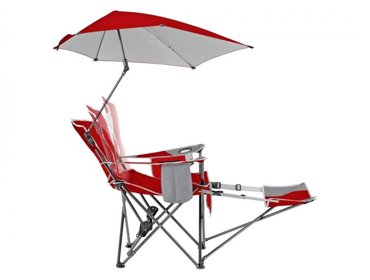 SportBrella Reclining Camping Chair With Attached Umbrella