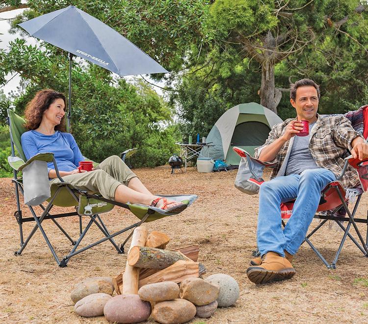 reclining camp chair with umbrella