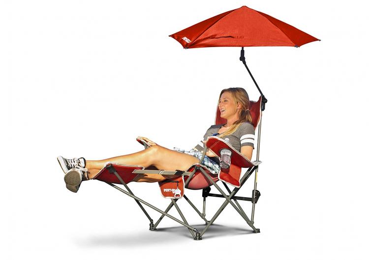 Sport-Brella Reclining Camping Chair With Attached Umbrella - Best Folding Camping Chair