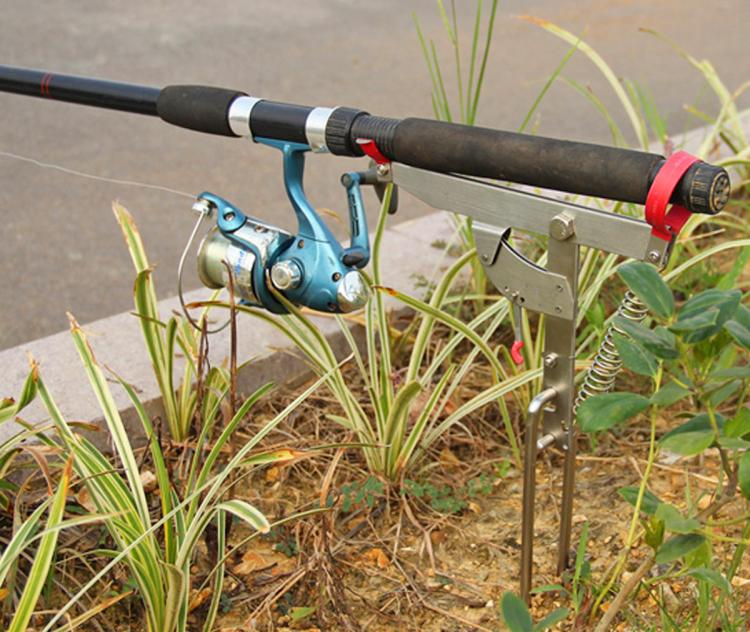 Automatic Spring Fishing Rod Holder With Hook Setter Adjustable