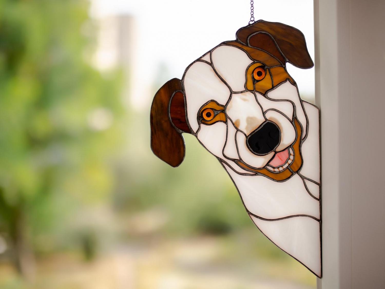 Stained Glass Custom Dog Creation