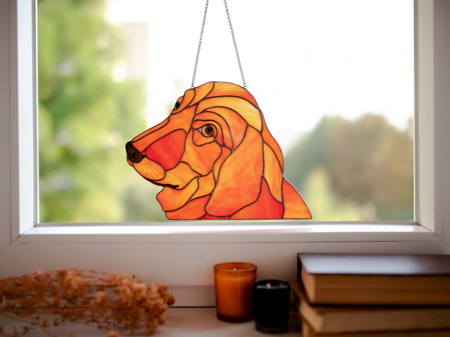 Stained Glass Golden Retriever Dog