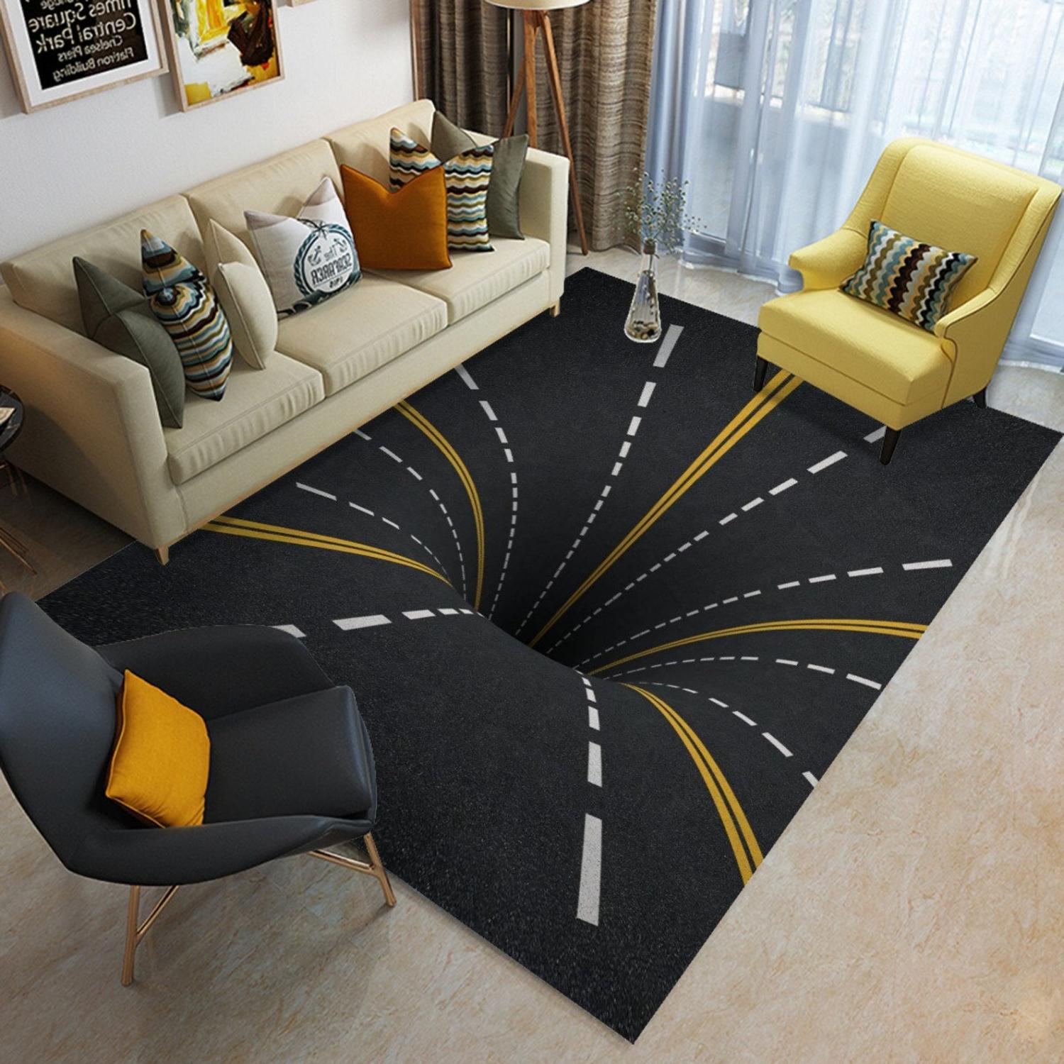 This Optical Illusion Stairs To Darkness Rug Makes It Look Like You ...