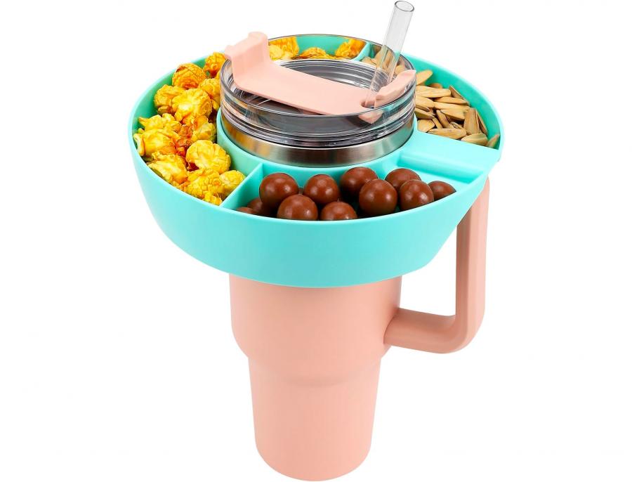 Snack Bowl For Stanley Cup Portable Snack Plate For Stanley 40oz Reusable  Food Tray Snack Bowl Cup Holder For Outdoor