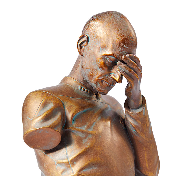 Star Trek Captain Picard Facepalm Statue - TNG face palm mantle bust
