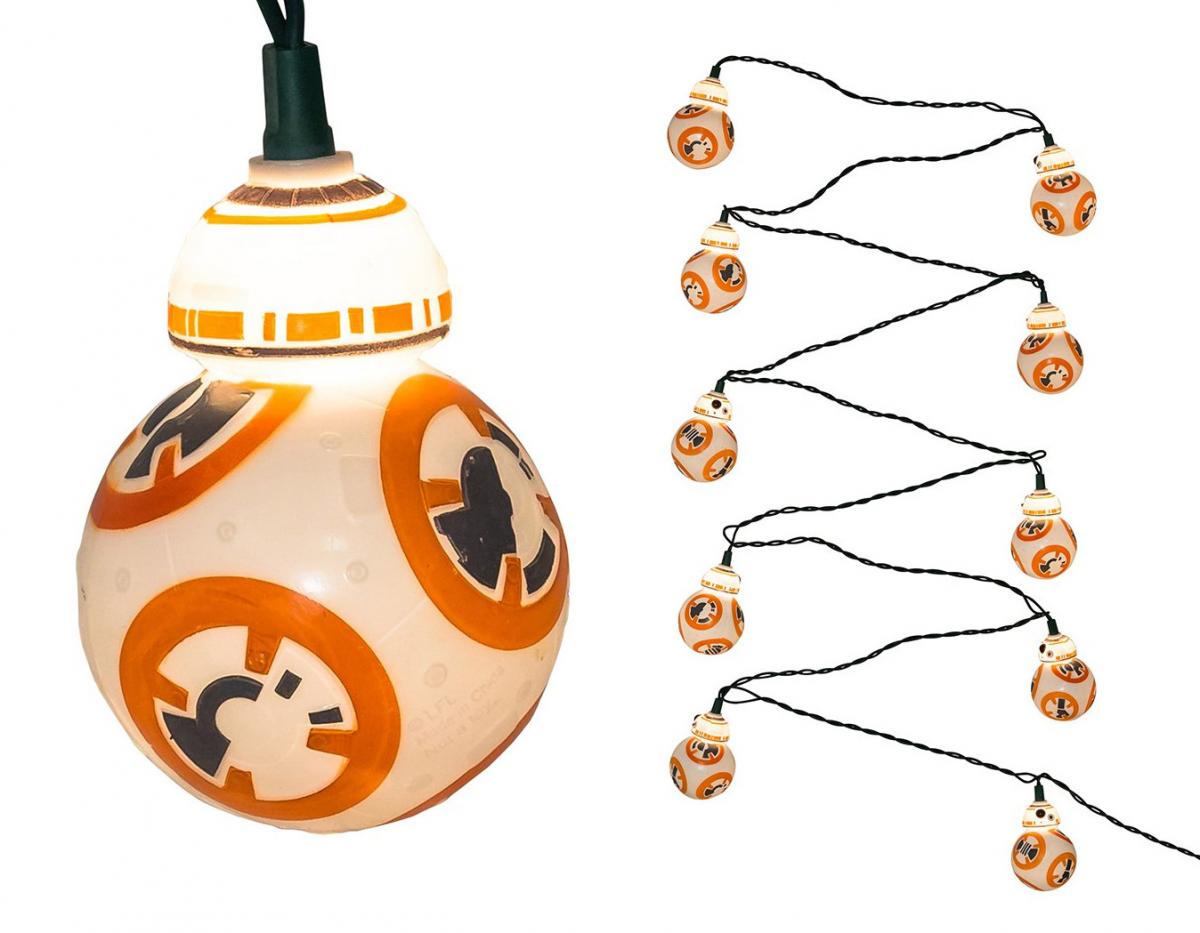 Star Wars String Lights - Star Wars Character Christmas Lights - BB8 holiday lights