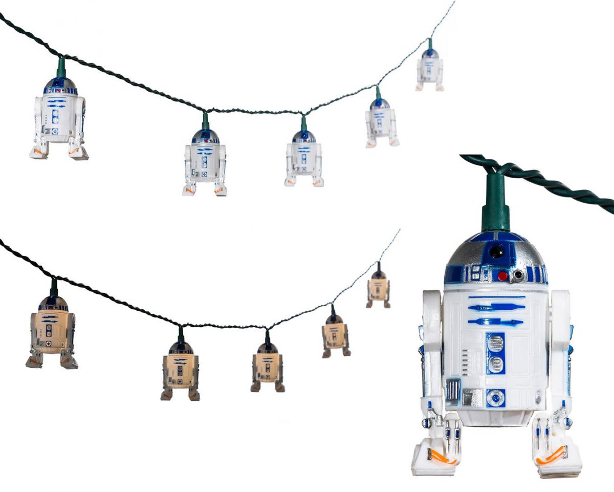 Star Wars String Lights - Star Wars Character Christmas Lights - R2-D2 holiday lights