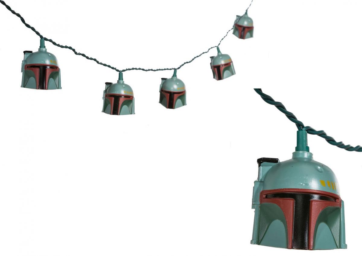 Star Wars String Lights - Star Wars Character Christmas Lights - Boba Fett holiday lights