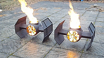These Incredible Star Wars Tie Fighter Fire Pits Deserve A Spot In Every  Geeks Backyard