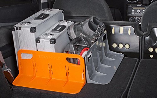 Stayhold cargo hold trunk organizer, prevents stuff from rolling around in back of SUVS and in trunks