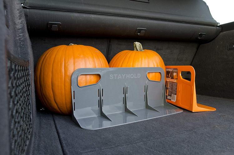 Stayhold cargo hold trunk organizer, prevents stuff from rolling around in back of SUVS and in trunks