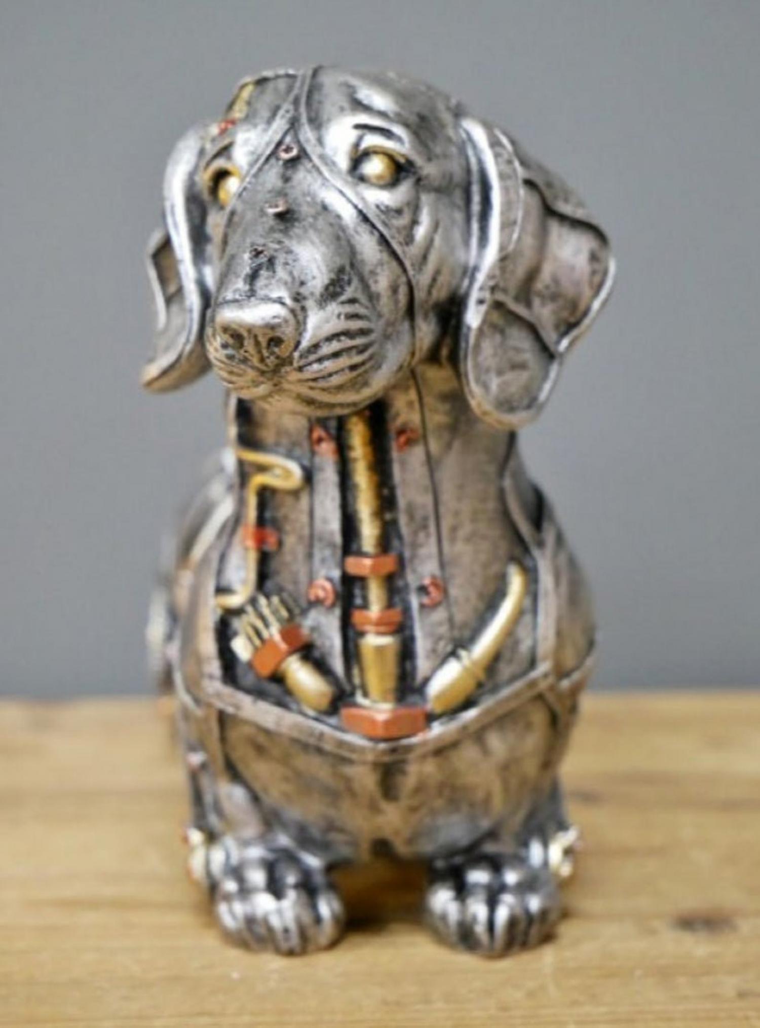 Steampunk Dachshund Dog Statue