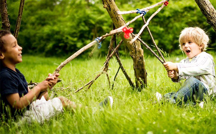 Stick-Lets Rubber Connectors To Make Forts From Sticks