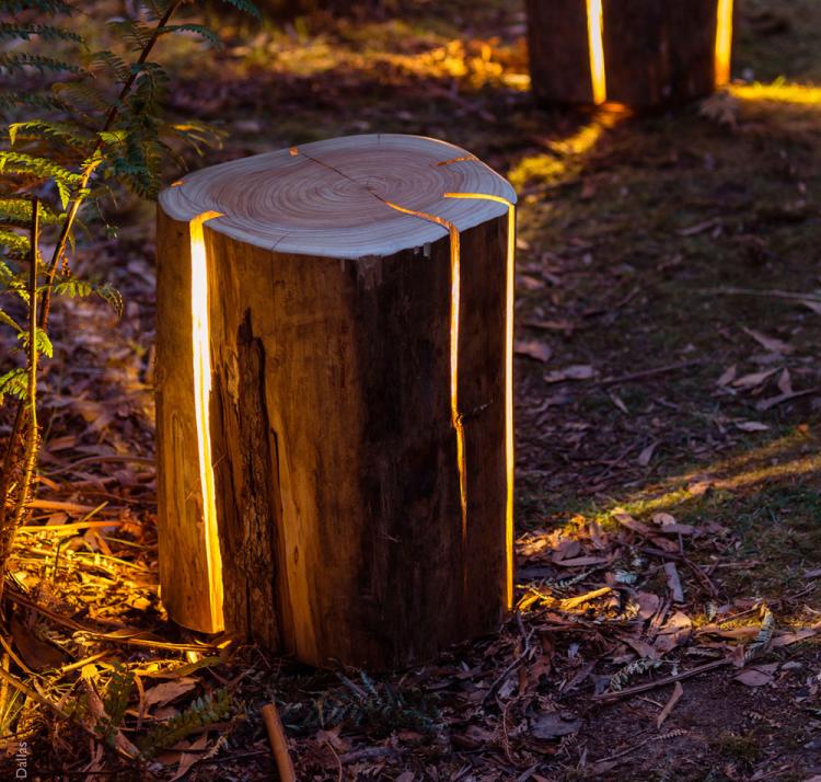 cracked log lamp diy