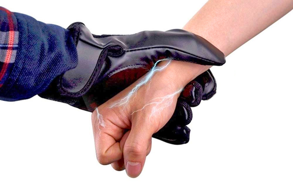 Stun Gun Gloves - Shocking gloves that shock attackers - Hand shake shocking gloves
