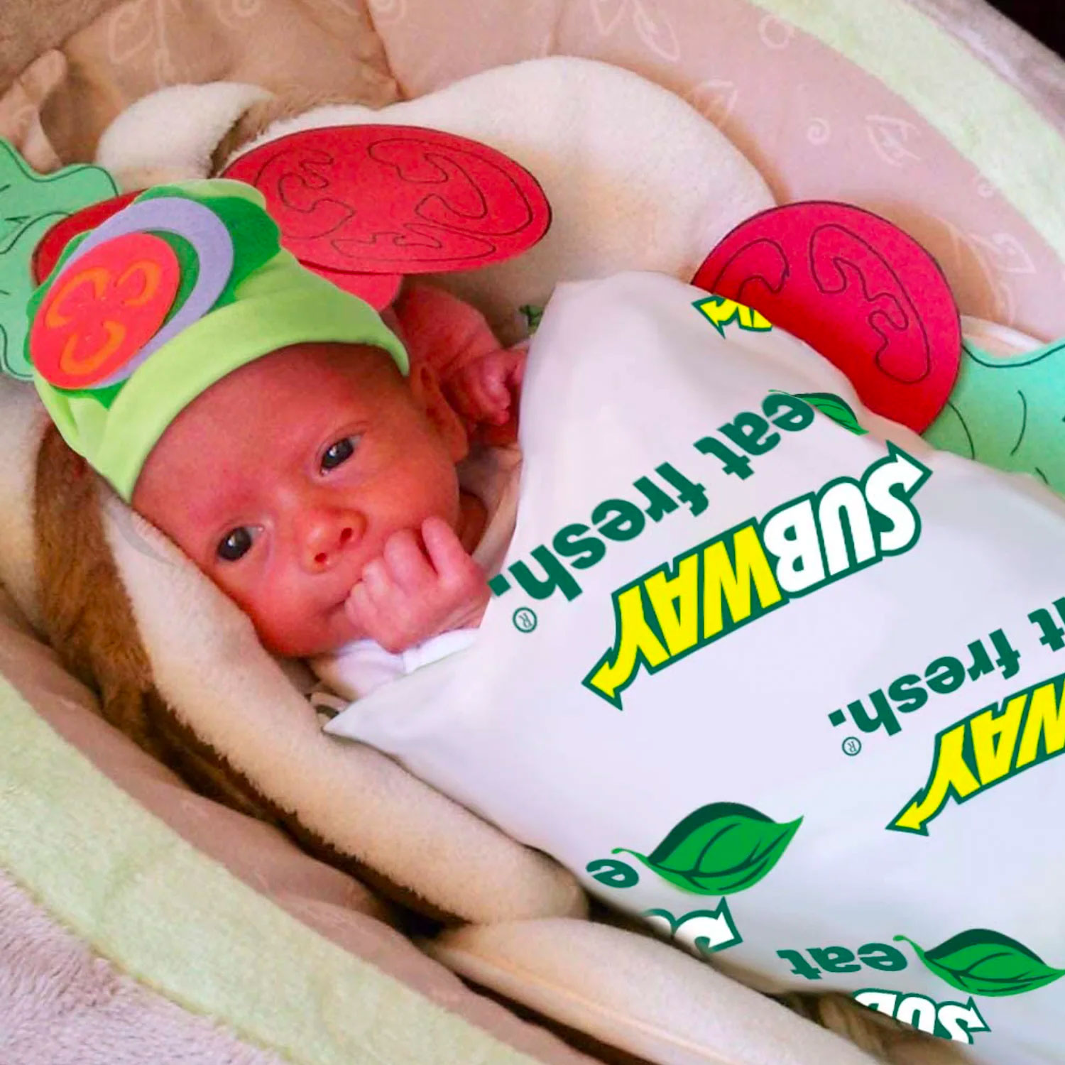 Subway Baby Blanket Turns Your Little One Into a Subway Sandwich