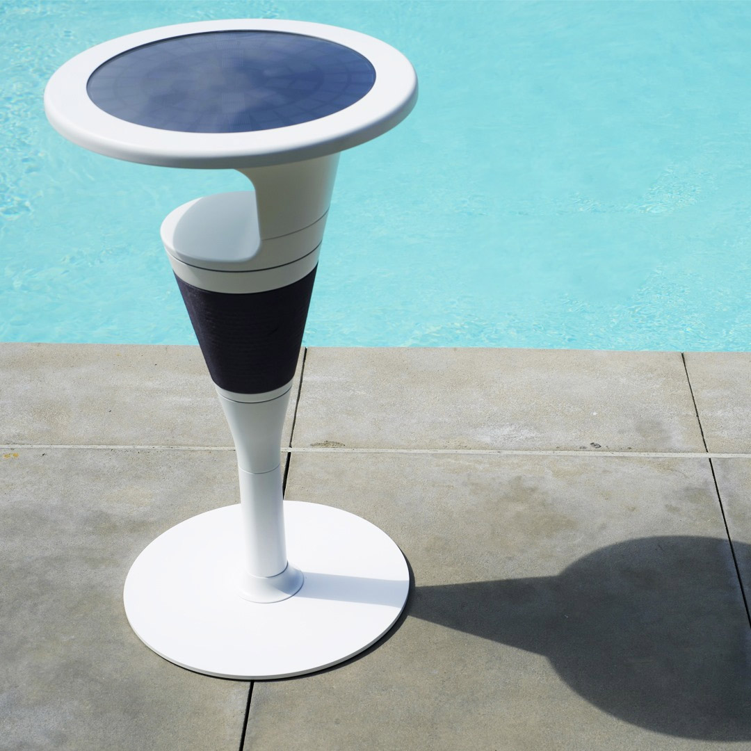 SunTable Is a 3-in-1 Solar Powered Table With an Integrated Speaker and Wireless Charger - Solar powered poolside table