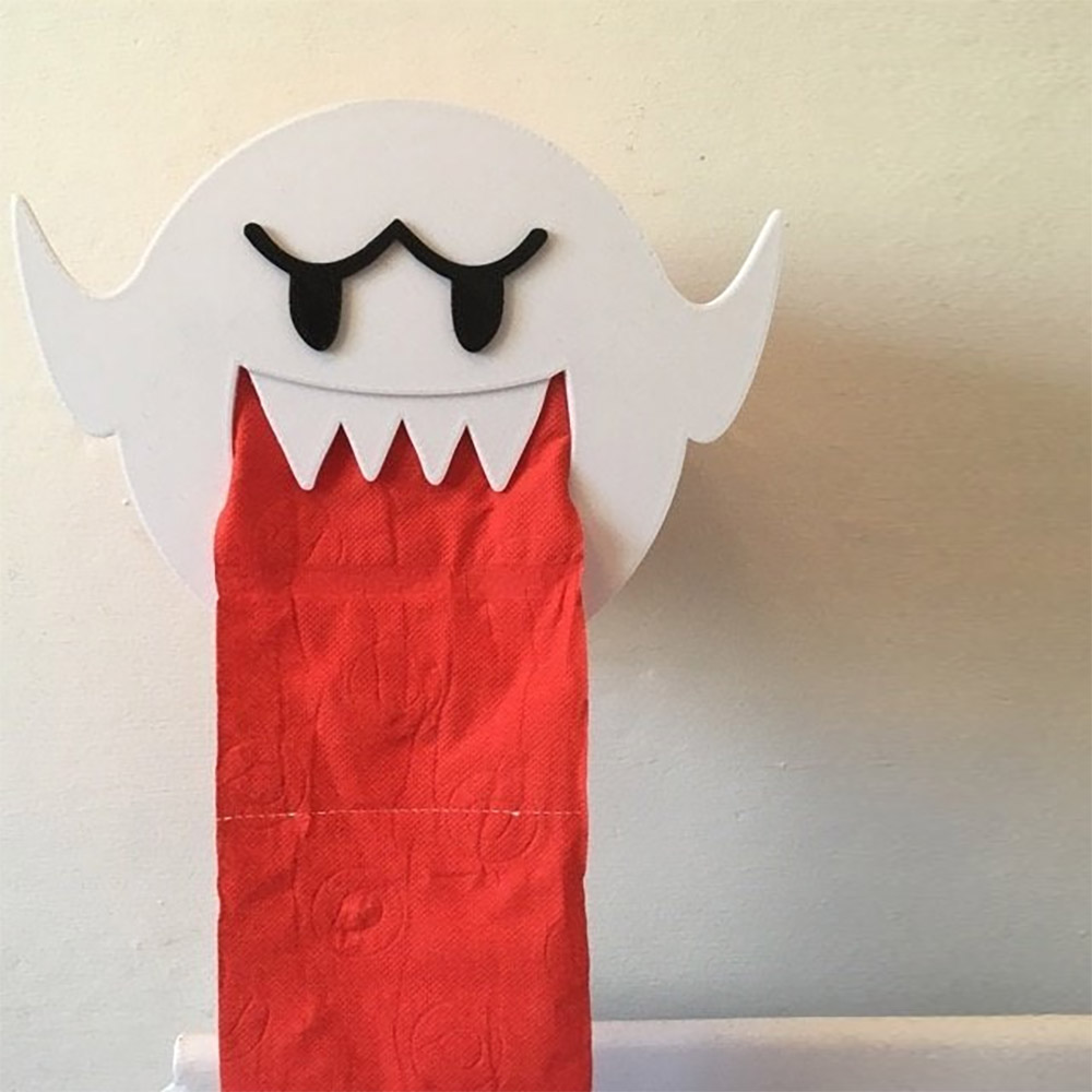 Super Mario Boo Ghost Toilet Paper Holder