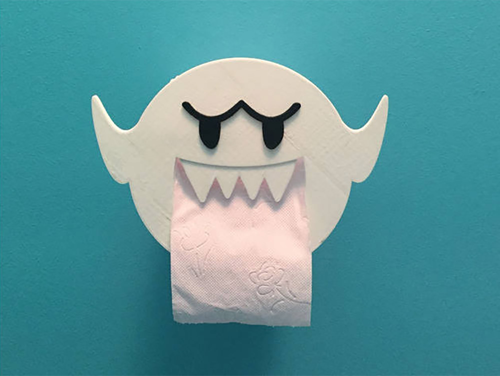 Super Mario Boo Ghost Toilet Paper Holder
