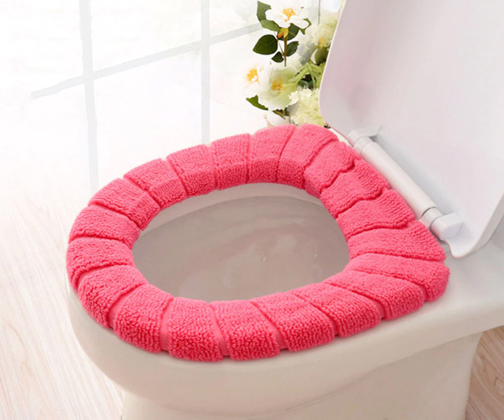 Gel Beaded Toilet Seat Cushion Soft Toilet Seat Cover Bathroom Soft Warm  Cushion