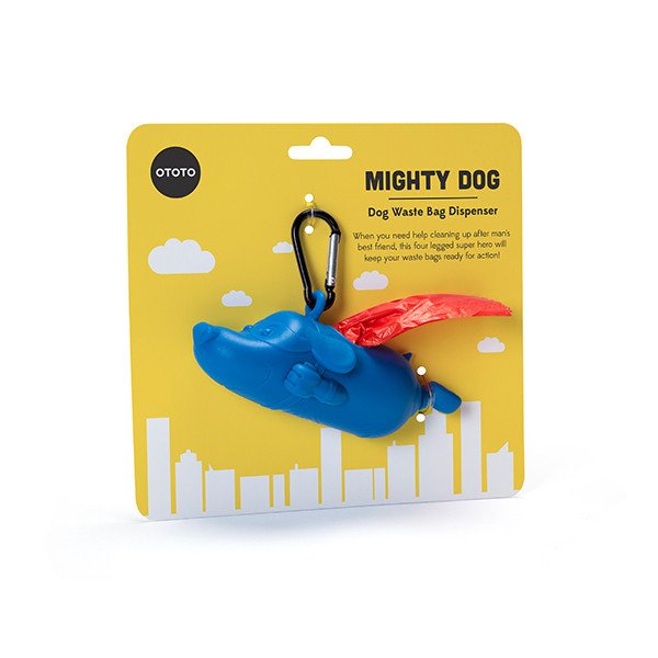 Mighty Dog Dog Waste Holder - Superman Dog Poop Bag Dispenser