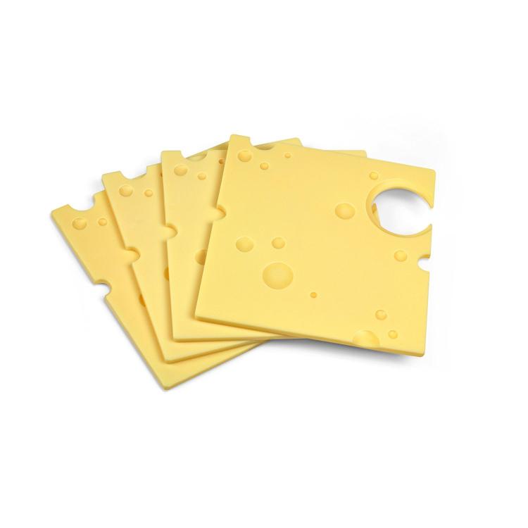 SWISS Dish - Swiss Cheese Shaped Party Plates That Can Hold Your Wine