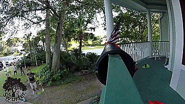 Swurfer - Skateboard shaped omni-directional tree swing - gif