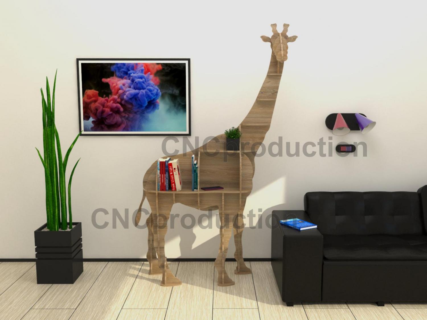 Giant 3D Giraffe Kids Shelf