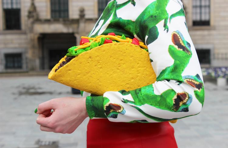 Giant Taco Clutch Purse Bag