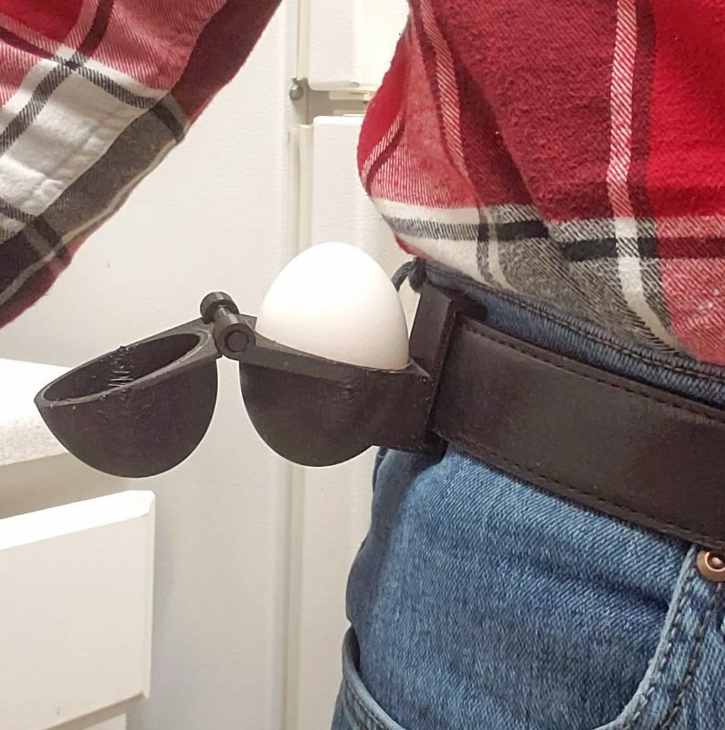 Tactical Belt-Mounted Egg Holster with Latch