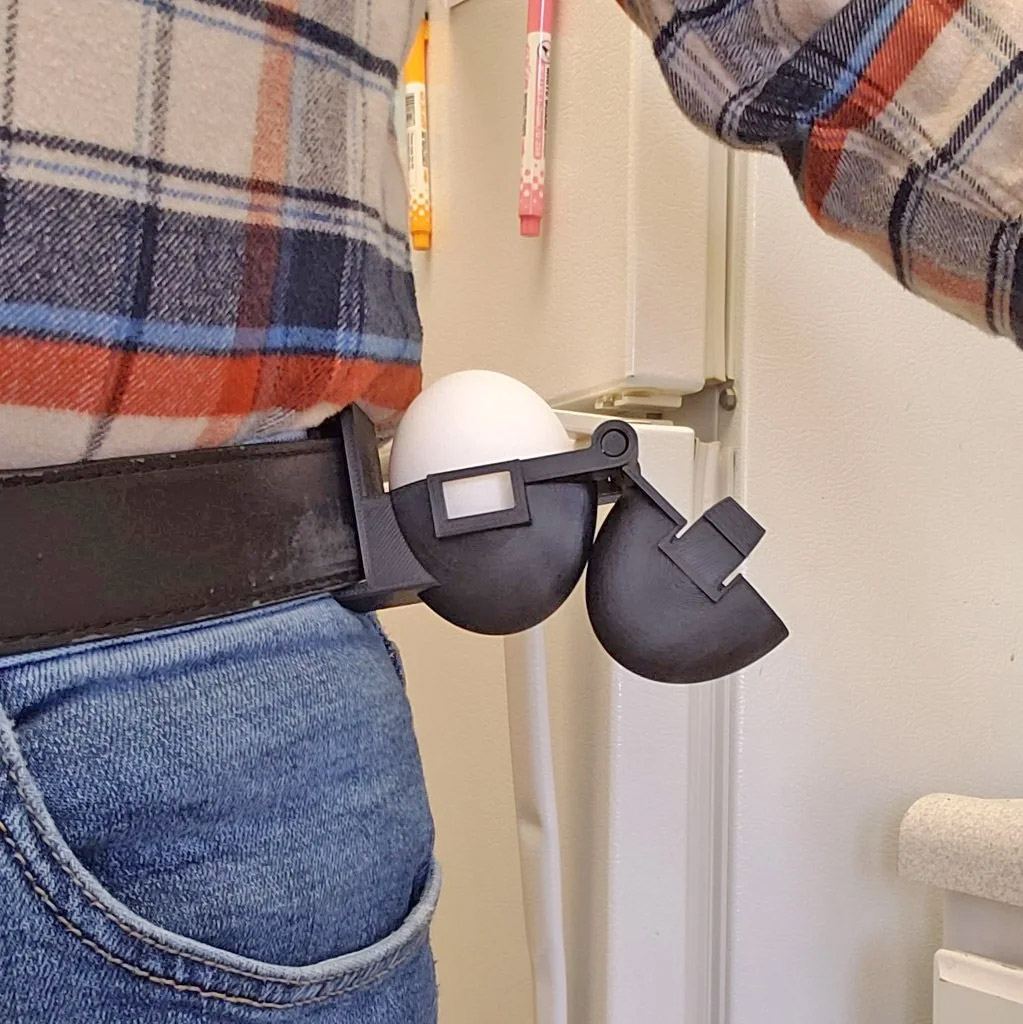 Tactical Belt-Mounted Egg Holster with Latch
