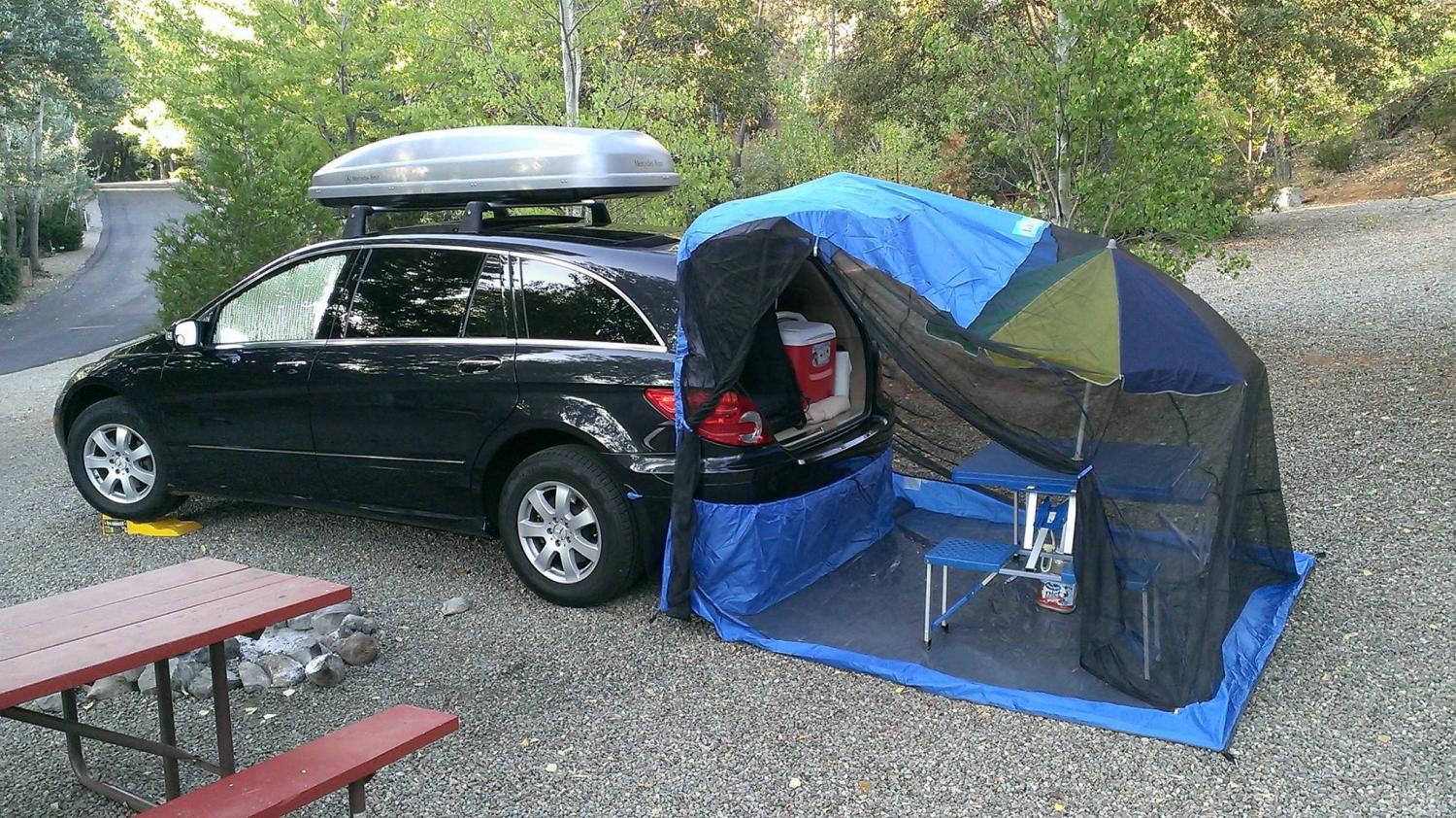 The TailVeil Is a Tailgate Tent That Attaches To The Back of Your SUV 