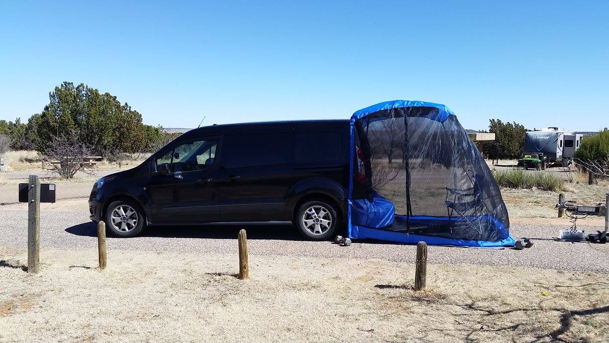 TailVeil Tent Attaches To Back of Your SUV or Minivan - SUV lift-gate camping tent
