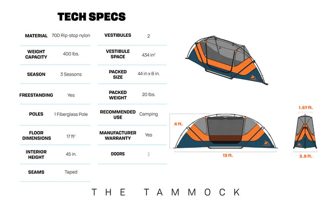 Tammock Portable Tent Hammock