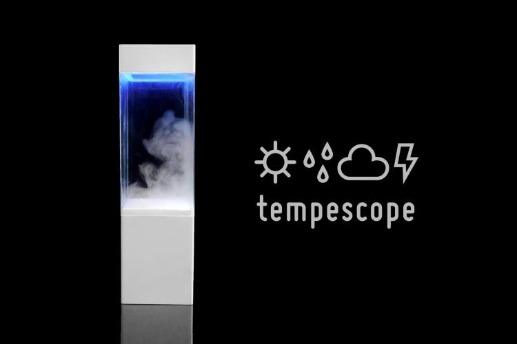 Tempescope Weather Visualizer - Box simulates real rain, clouds, fog, thunderstorms, lightning, sunshine in self contained box